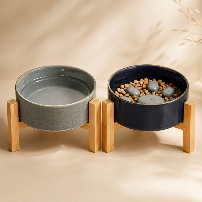 Furlet Elevated Ceramic Pet Bowl