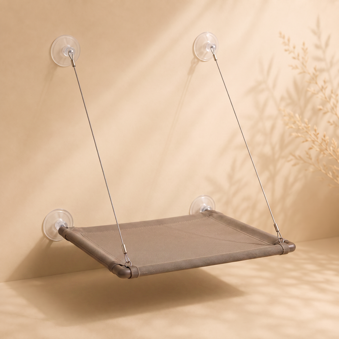 Hanging Cat Hammock window perch - Beige